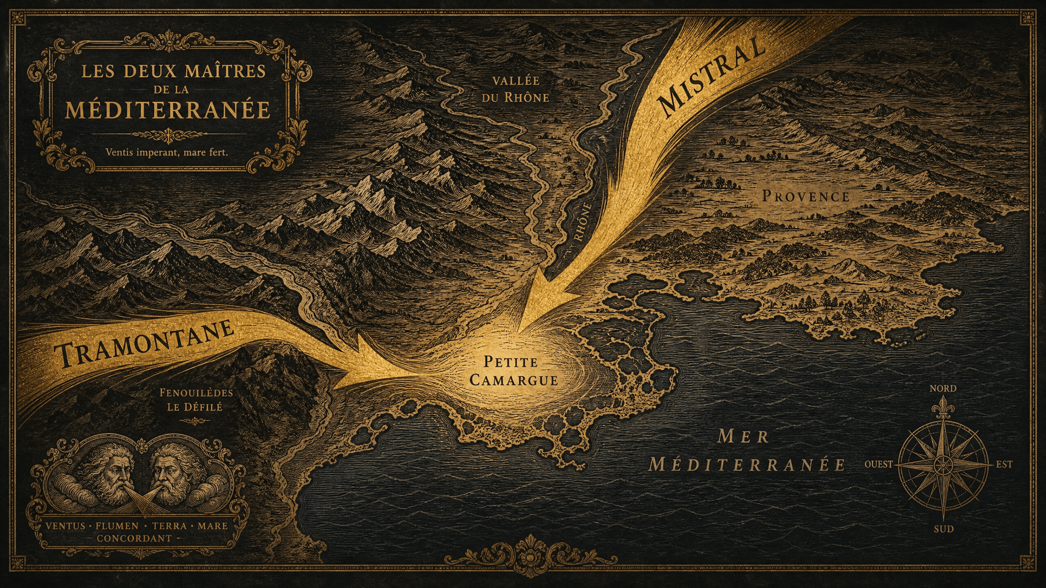 The Mistral and The Tramontane - the Mediterranean Map